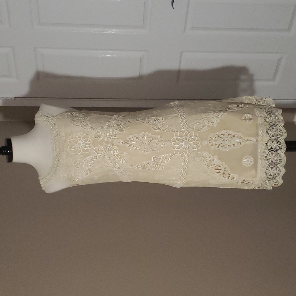 Cream Embroidered Antonio Melani Size